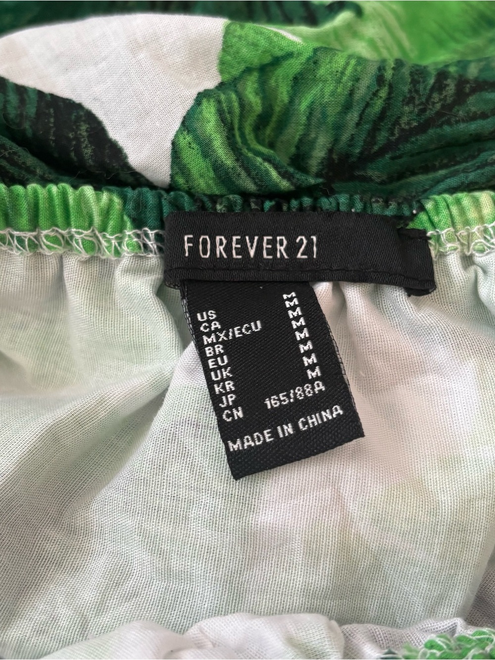 Tropical Leaf Print Off The Shoulder Vacation Mini Dress - Picture 5 of 6